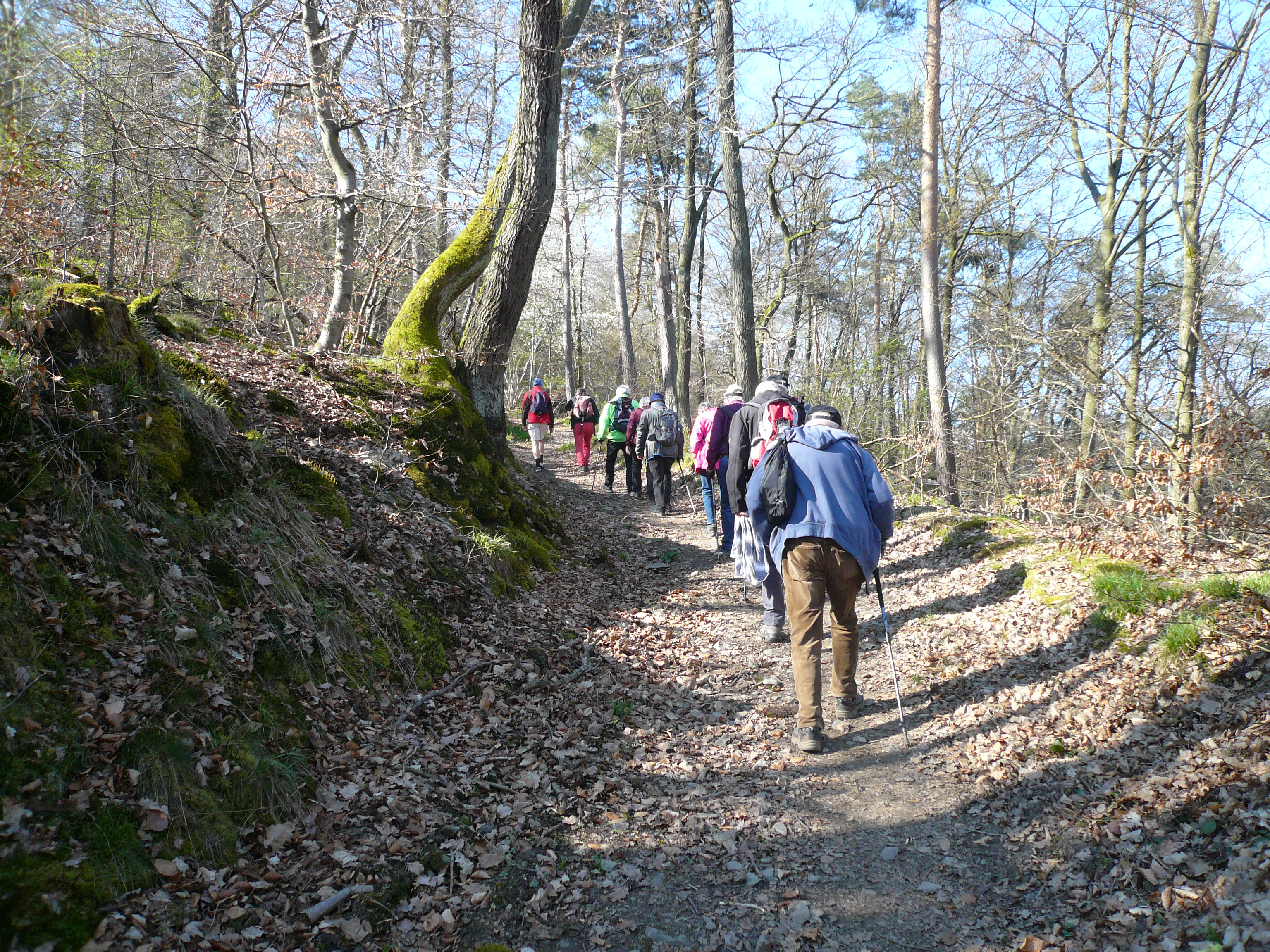 Foto : Die Wandergruppe aus Euskirchen beim Aufstieg auf den Burgberg